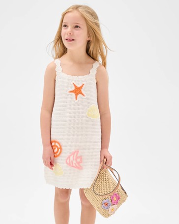 Australian Cotton Crochet Knit Dress