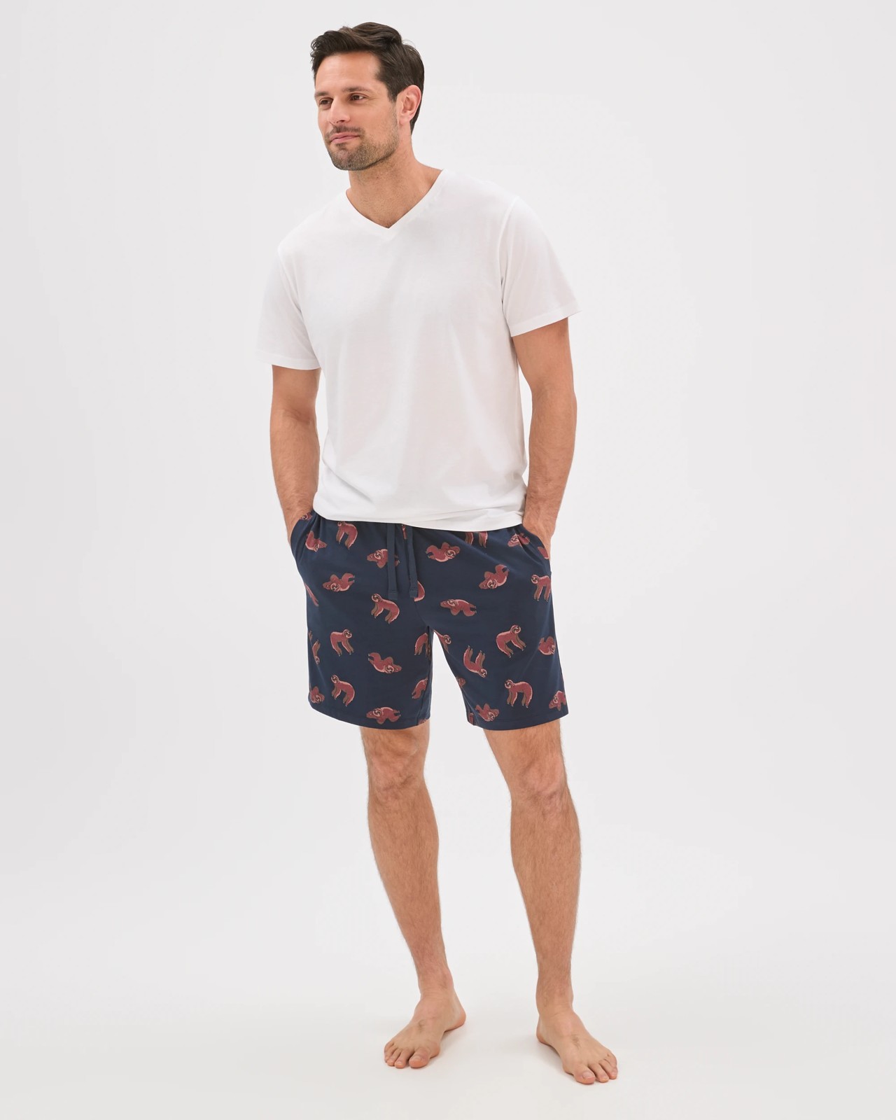 Maxx Australian Cotton Printed Jersey Knit Sleep Shorts 2 of 5
