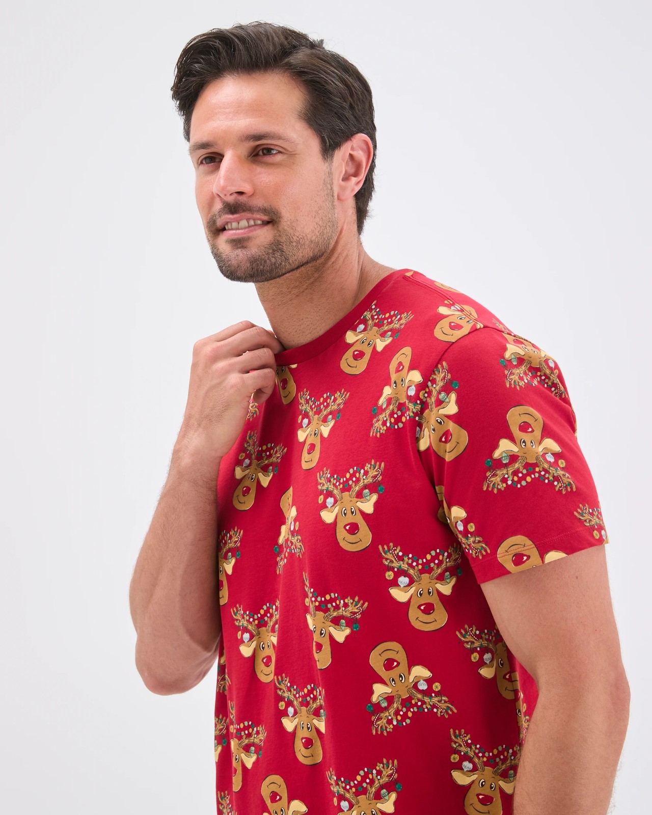 Family Matching Christmas Australian Cotton Mens Pyjama Set - Reindeer 3 of 6