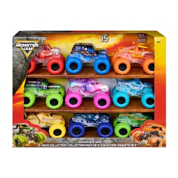 Monster Jam Official 9 Pack 1:64 Scale Die-Cast Monster Trucks