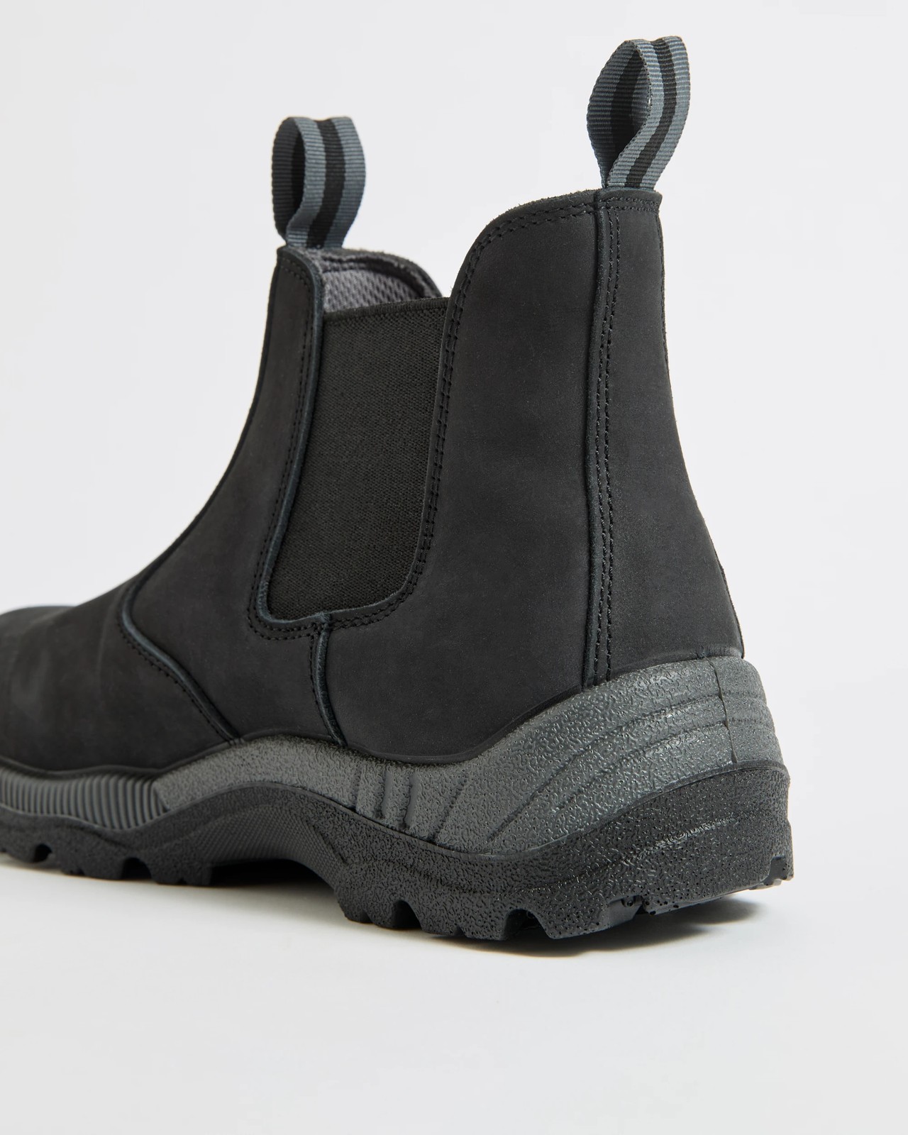 Graphite Genuine Leather Slip-On Safety Work Boots - Black 3 of 4