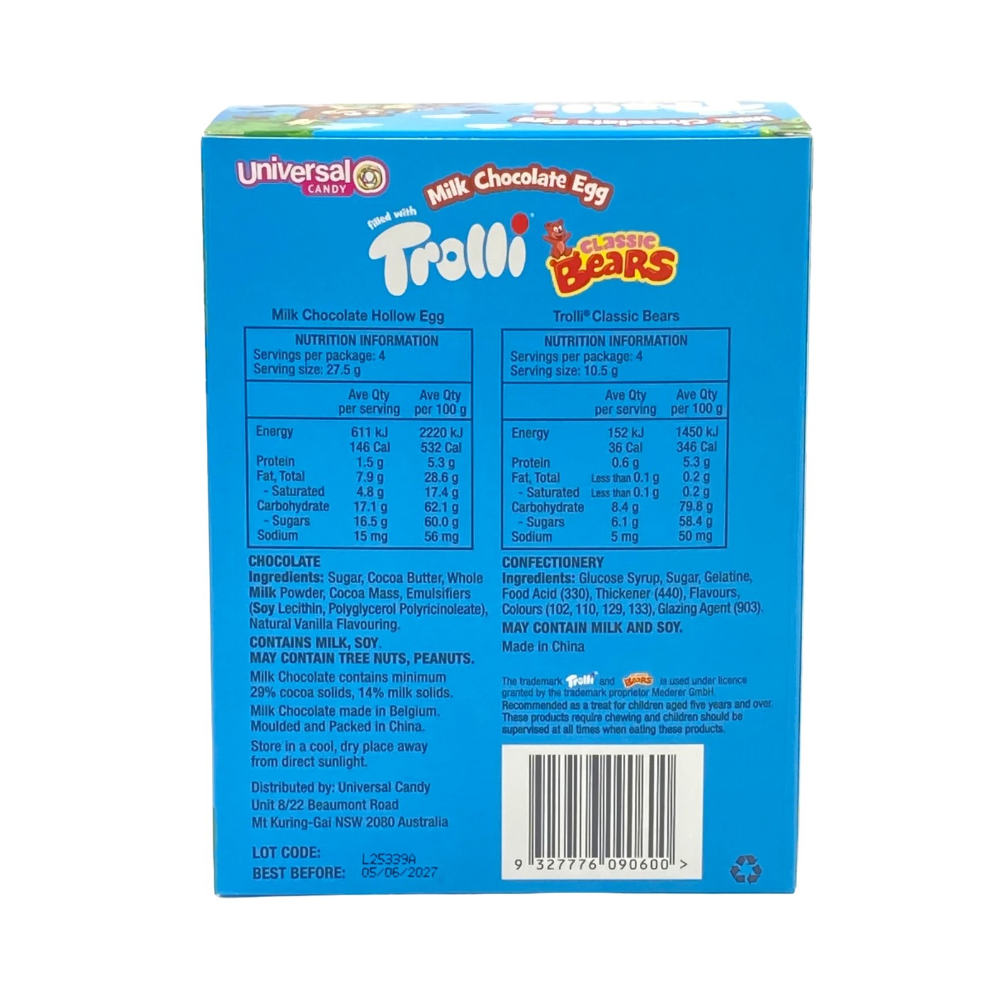 Trolli Classic Bears Milk Chocolate Egg 152g 2 of 2