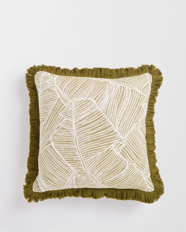 Oakley Leaf Cushion - Avocado