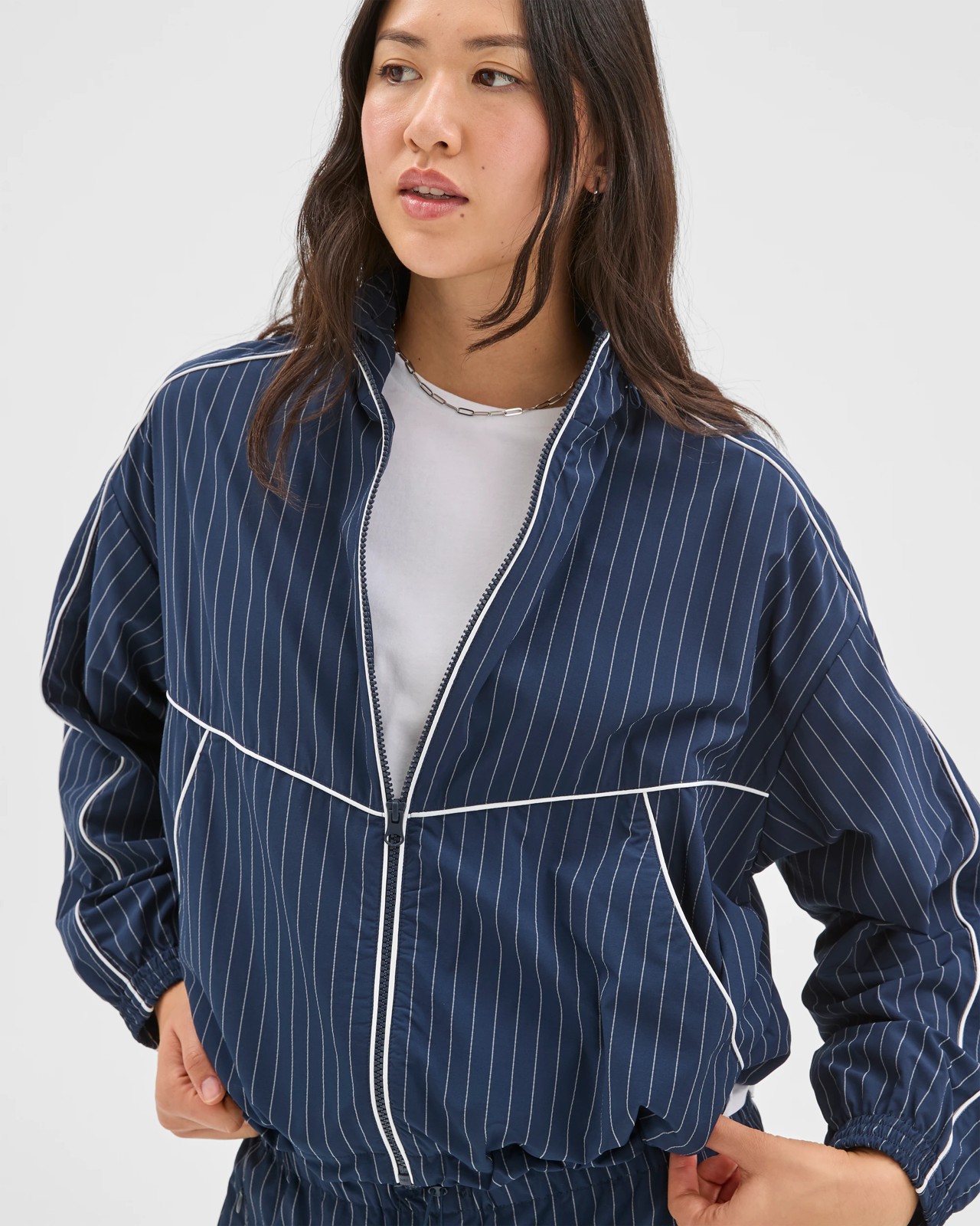Active Motion Stripe Zip Through Jacket 5 of 5