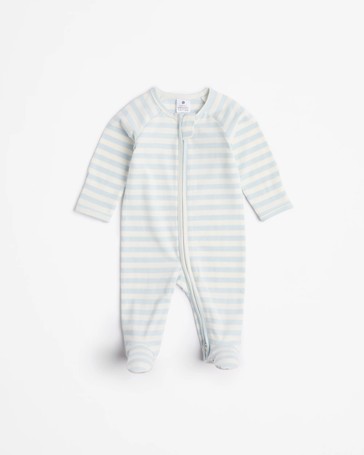 Baby Organic Cotton Print Zip Coverall