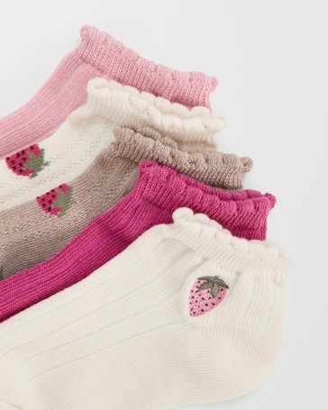 Maxx 5 Pack Girls Low Cut Sports Socks