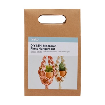 DIY Mini Macrame Plant Hangers Kit - Anko