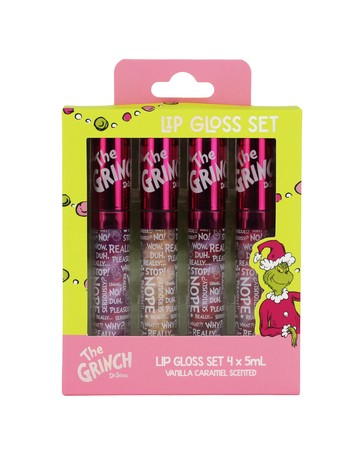 The Grinch 4 Pack Swirl Lip Gloss Set - Vanilla Caramel Scented