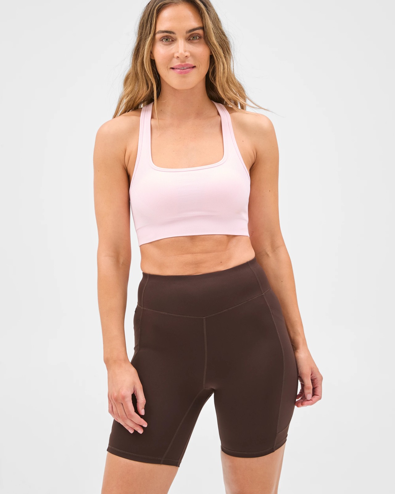 Active Harmony Strappy Seamfree Crop Top - Soft Pink 4 of 5