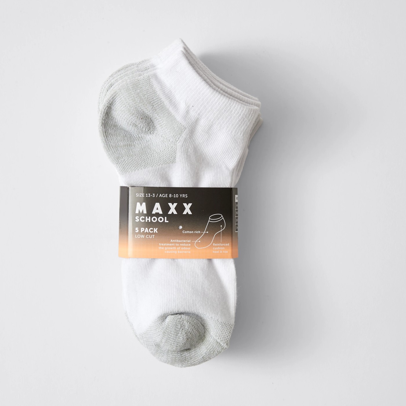 5 Pack Maxx School Low Cut Sock 3 of 3
