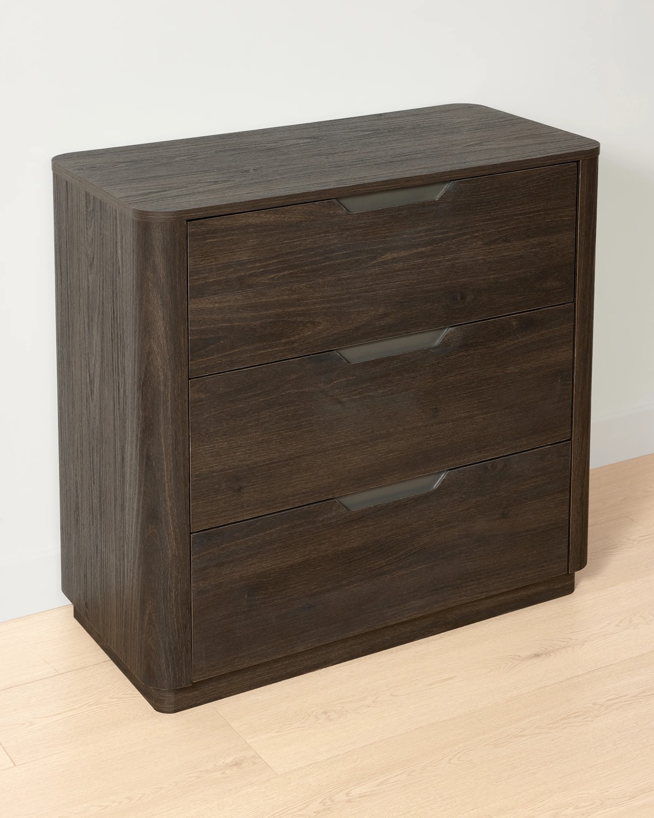 Anko Miles 3 Drawer Chest. - Walnut 2 of 6