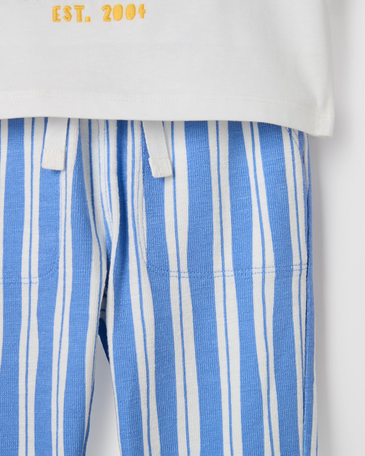 Baby Organic Cotton T-Shirt & Trackpants 2 Piece Set - Seas The Day Cloud Dancer 6 of 6
