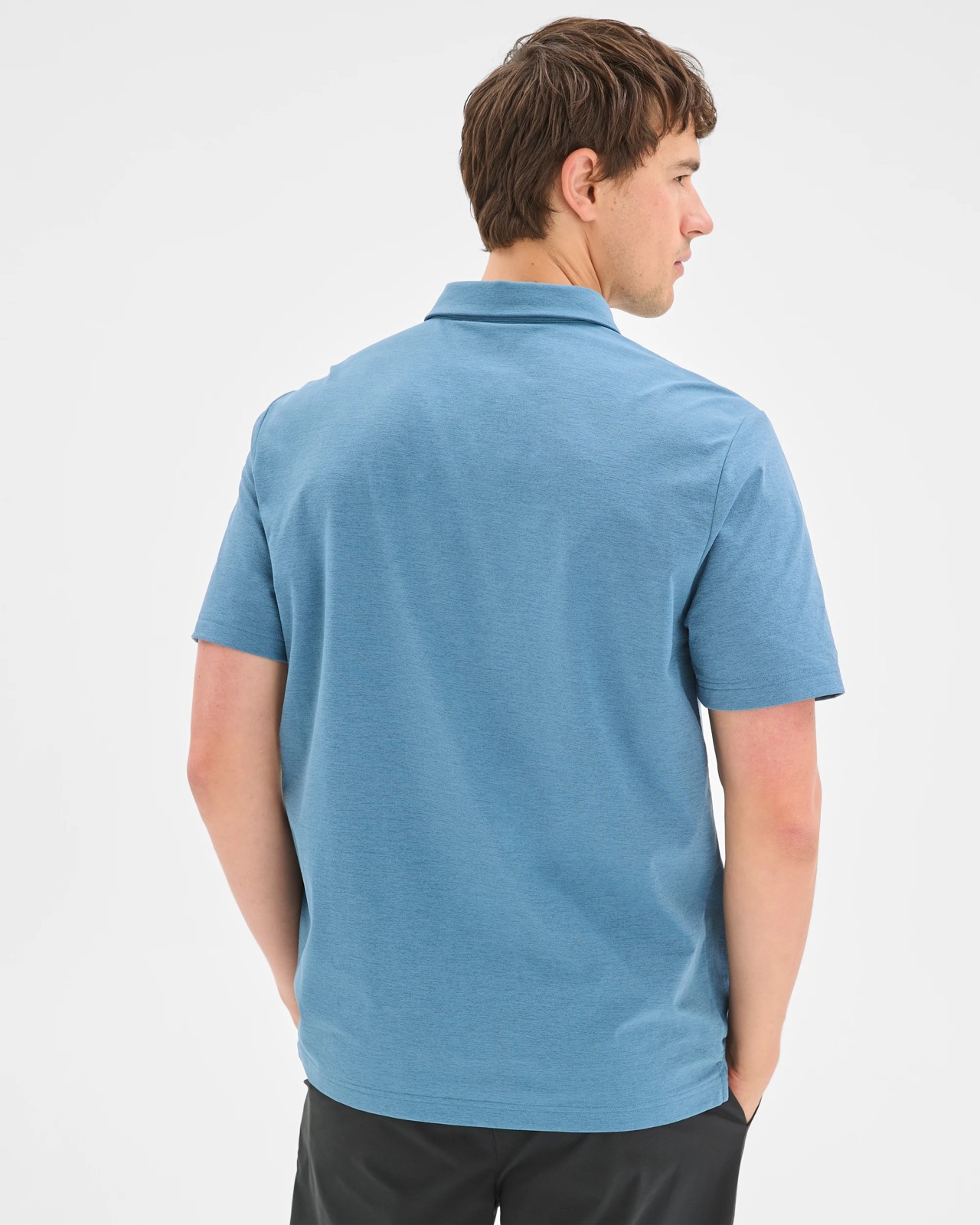 Active Lifestyle Stretch Polo Top - Agean Blue 6 of 6