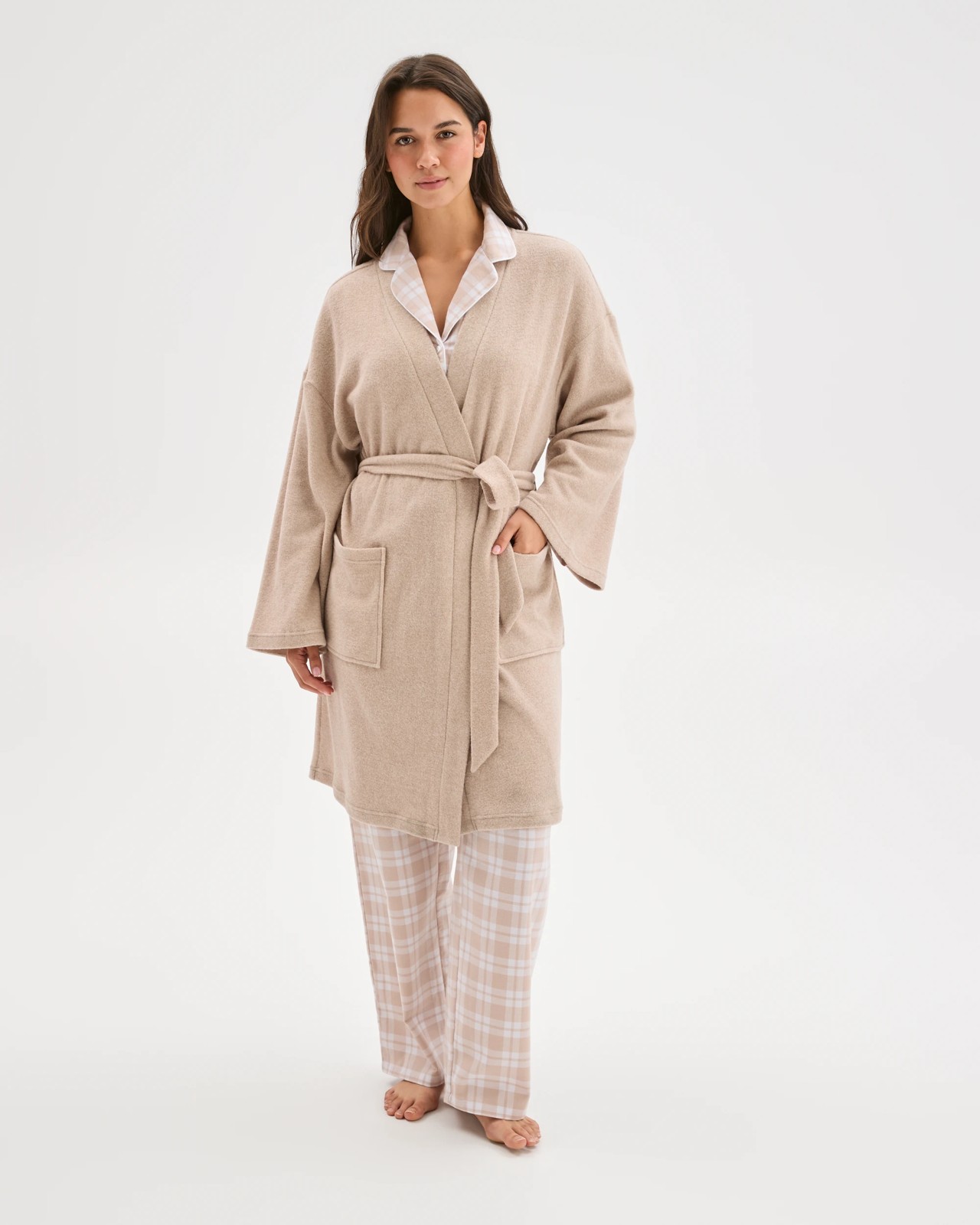 Cosy Short Sleep Robe - Mushroom 3 of 6