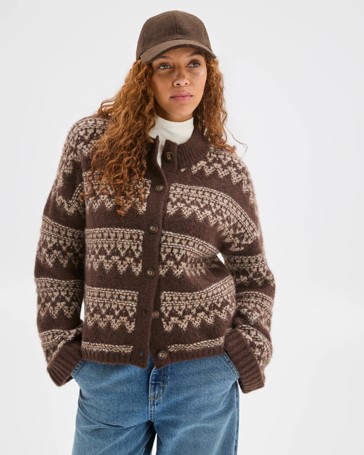 Long Sleeve Fairisle Cardigan