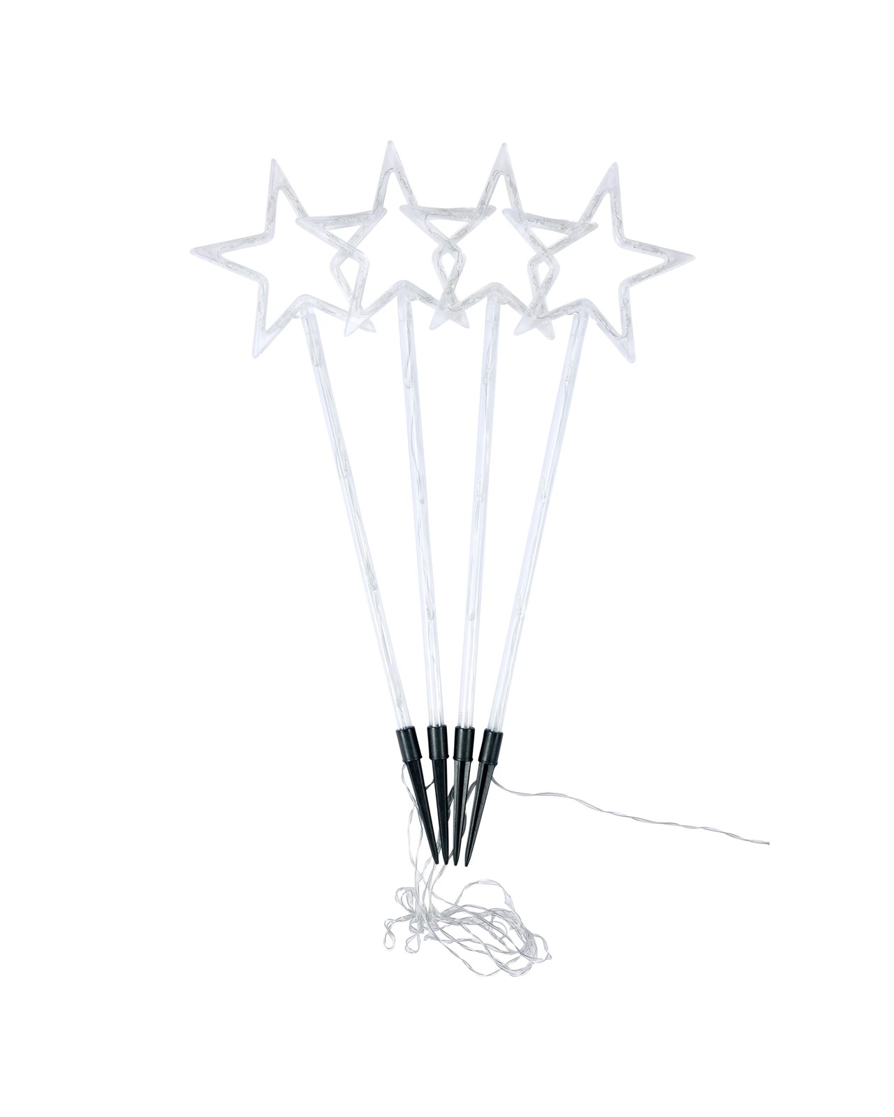 Anko 4 Pack Solar Powered LED Light Up Star Stakes 5 of 5