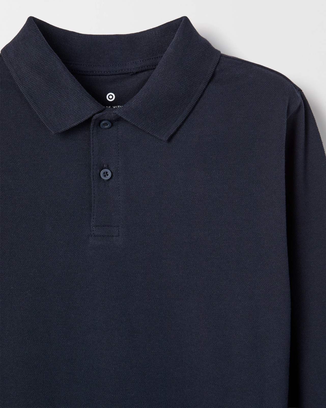 Australian Cotton 2 Pack School Long Sleeve Polo Top - Navy 6 of 6