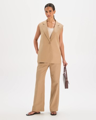 Preview Textured Tailored Back V Detail Vest