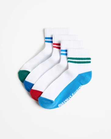 Australian Cotton Blend Boys Crew Cut Socks 4 Pack - Maxx