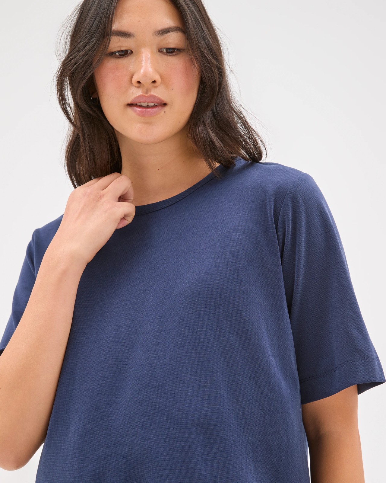 Relaxed Drape T-Shirt - Navy 5 of 5