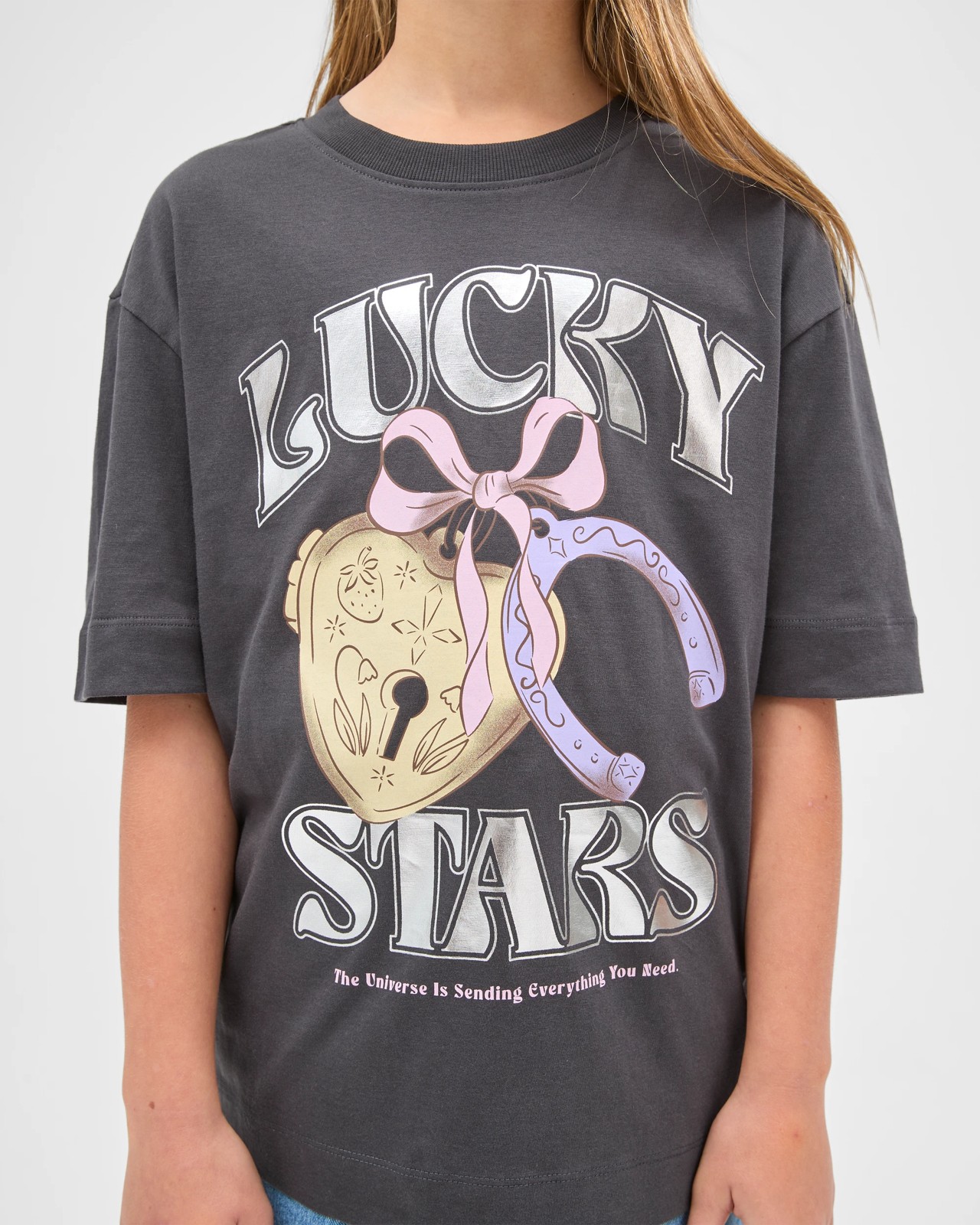 Australian Cotton Oversized T-Shirt - Lucky Charcoal 3 of 6