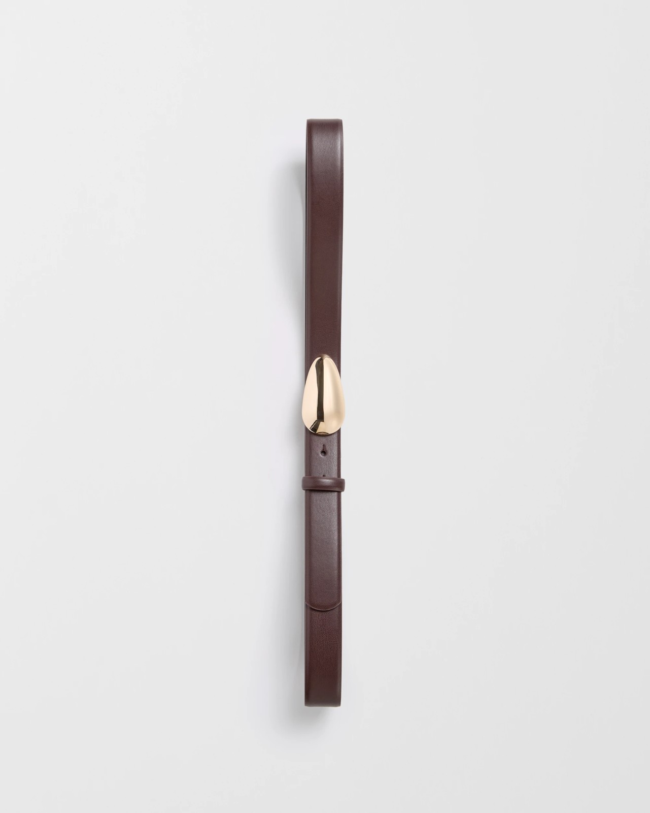 Irregular Almond Buckle Jean Belt - Chocolate 2 of 3