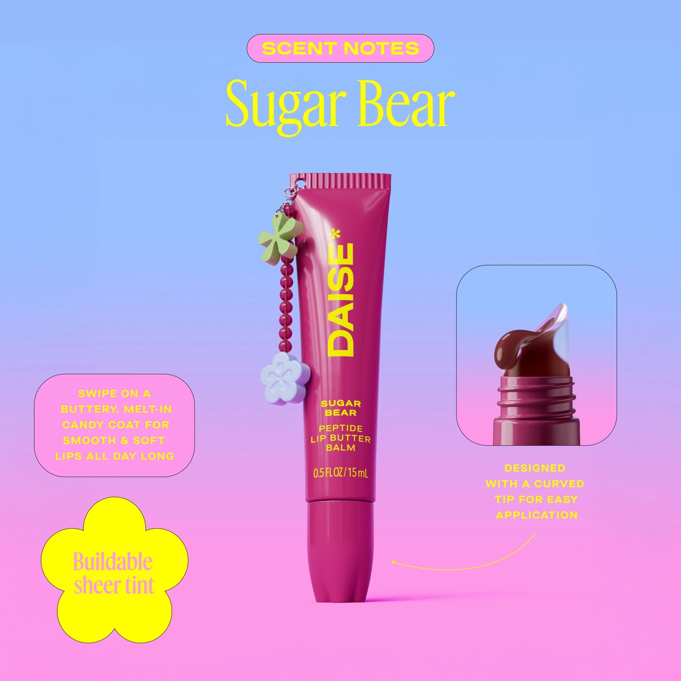 DAISE Peptide Lip Butter Balm 15ml - Sugar Bear 6 of 6