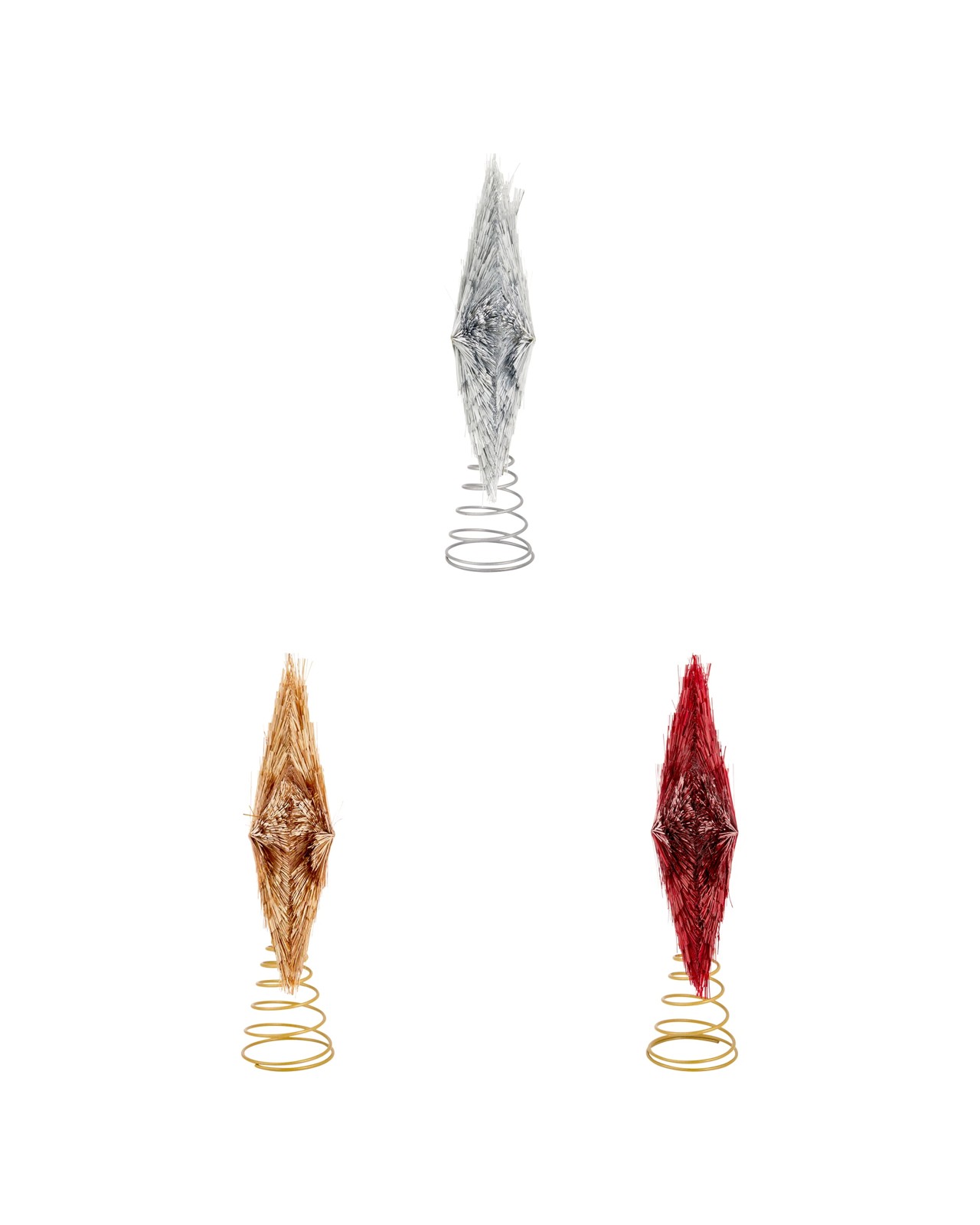 Anko Tinsel Star Tree Topper - Assorted 4 of 5