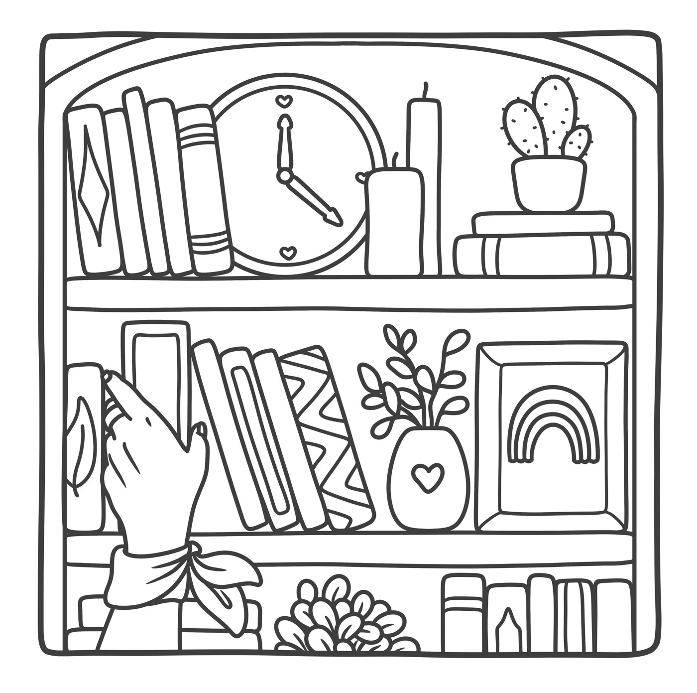 Cosy Girlhood Cute POV-Style Colouring Book by Amelia Green - Book 2 of 3