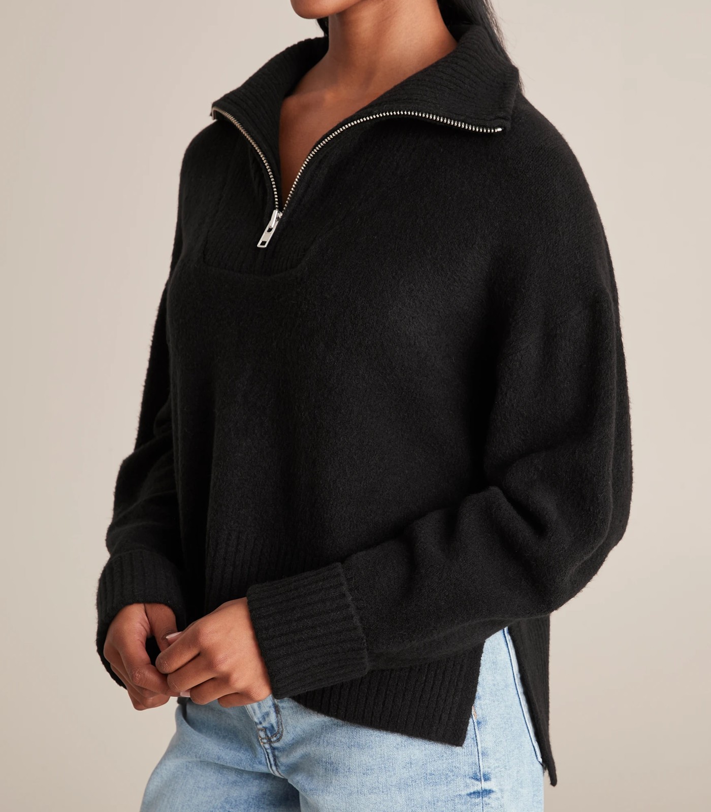 Half zip knit on sale jumper