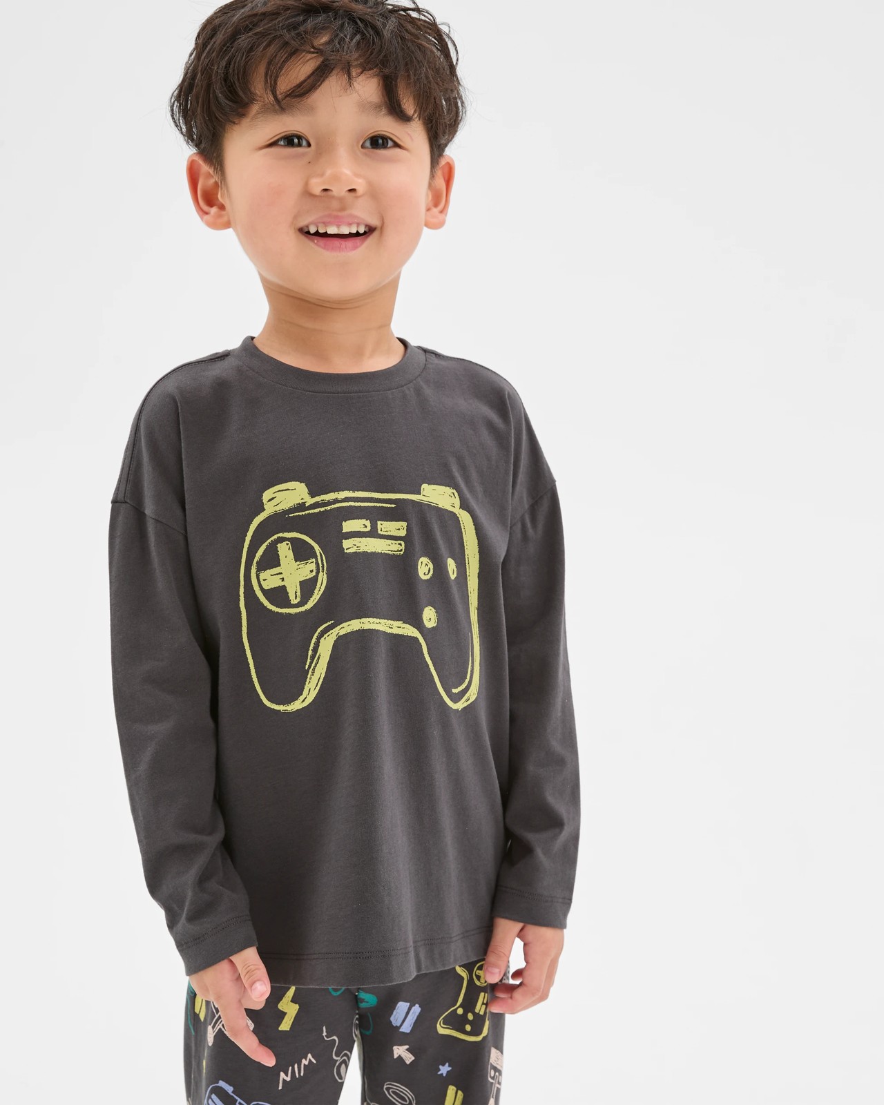 Australian Cotton Younger Boys Oversized Lounge Knit Pyjama Set - Console 2 of 5