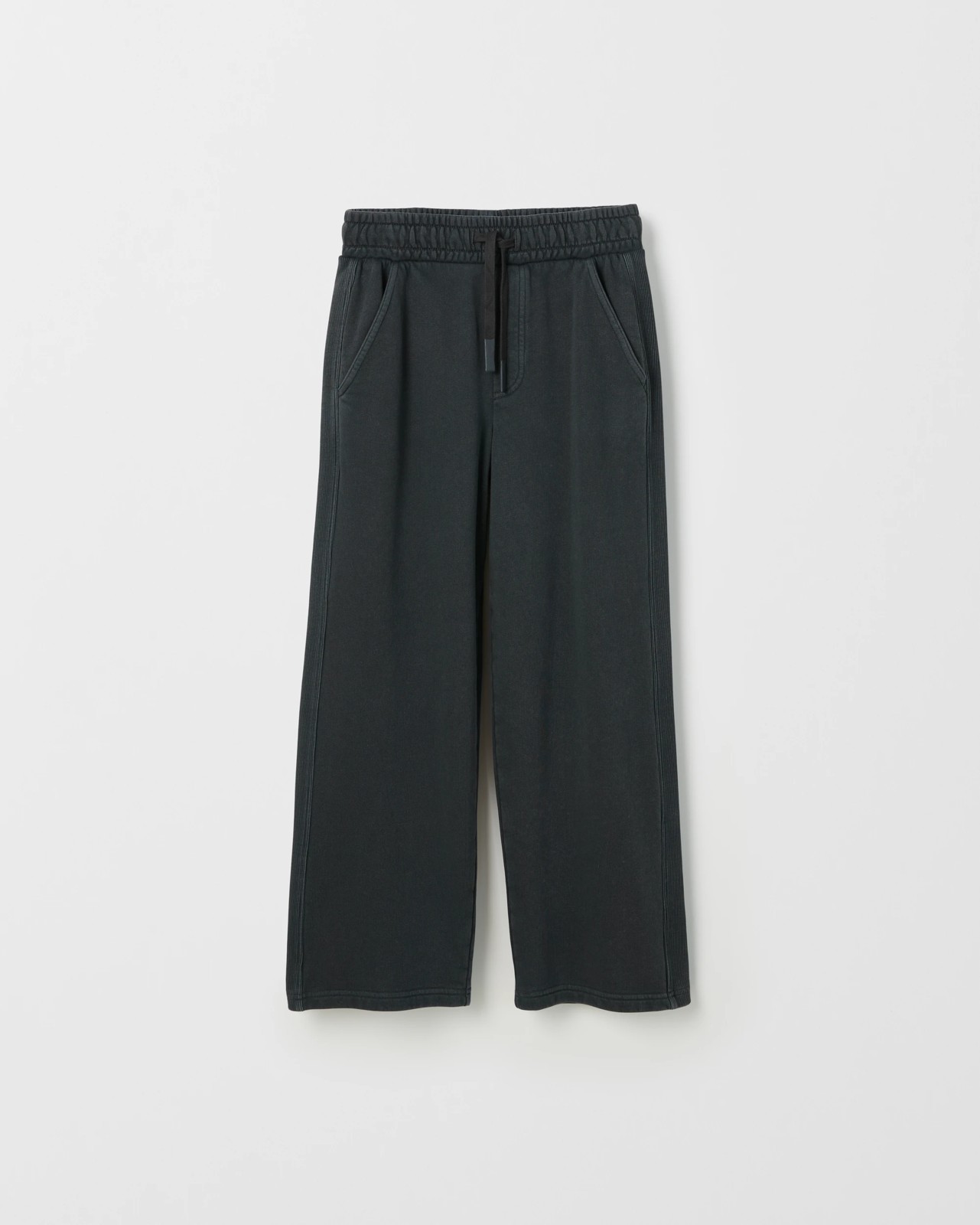 Australian Cotton Blend French Terry Side Stripe Wide Leg Trackpants 5 of 6