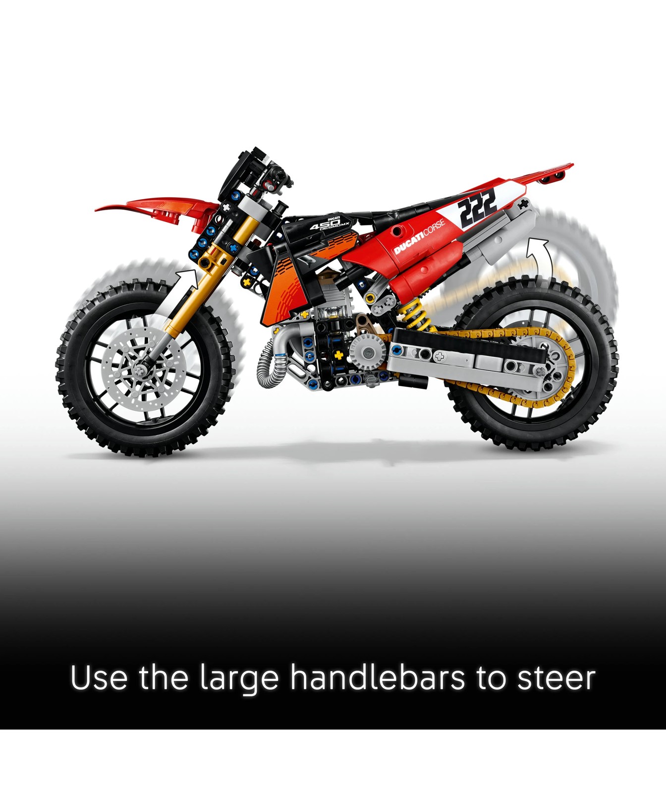 LEGO® Technic Ducati Desmo450 MX Factory Motorcycle 42238 3 of 5