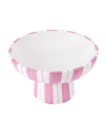 Anko Pink Stripe Ceramic Decor Bowl