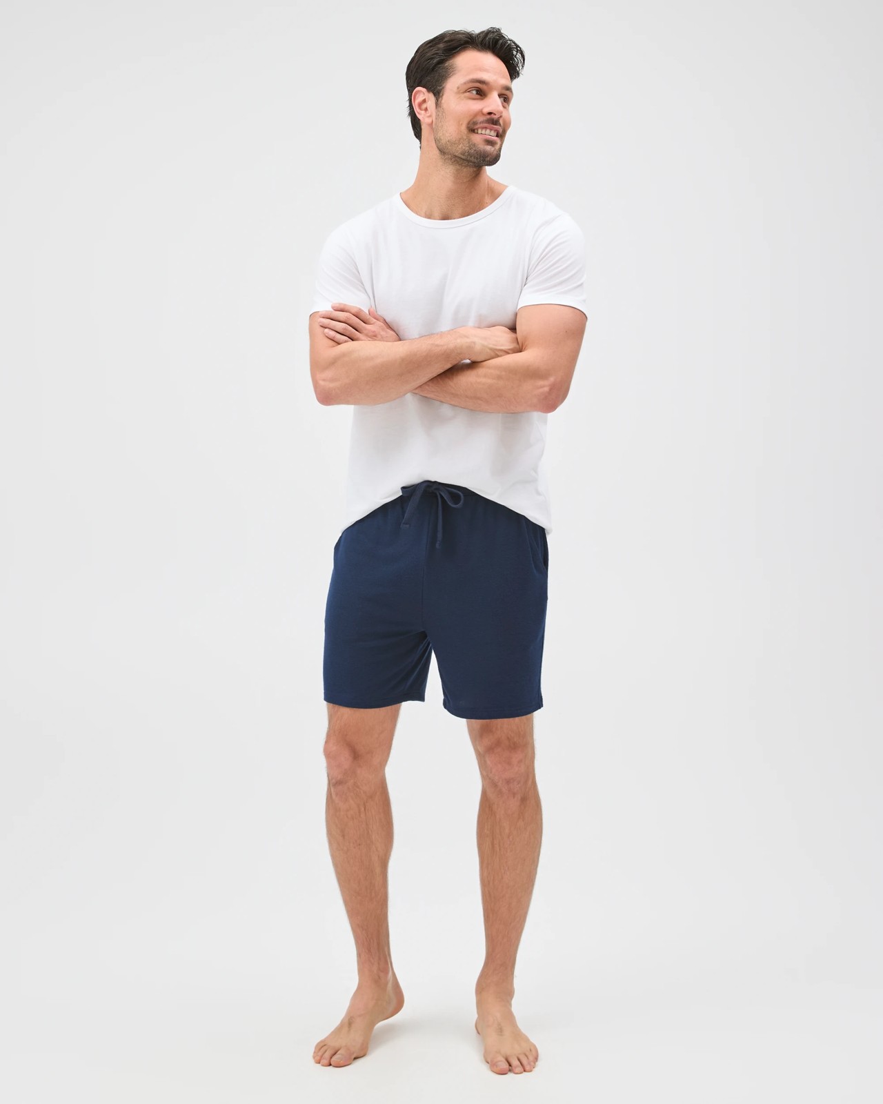 Maxx Cozy Knit Lounge Sleep Shorts - Navy Marle 2 of 5