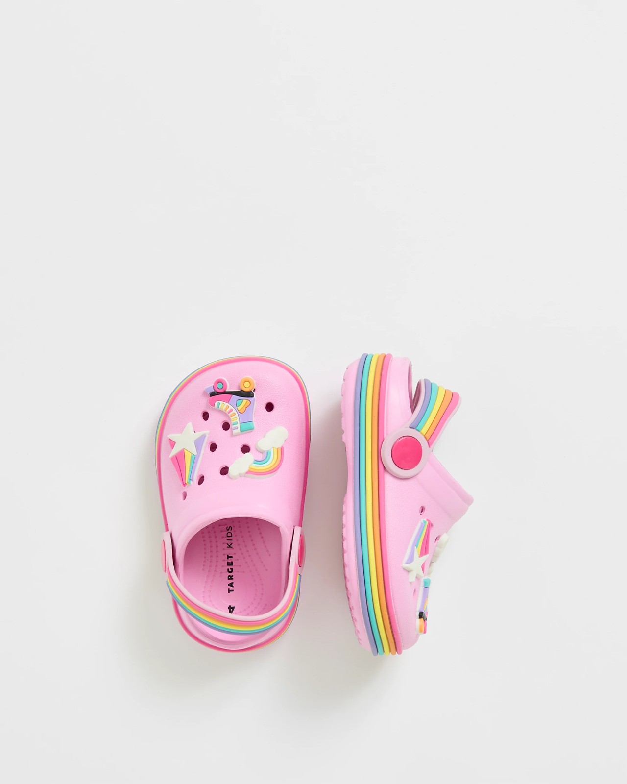 First Walker/Junior Icon Rainbow Bright Clogs - Pink 3 of 3