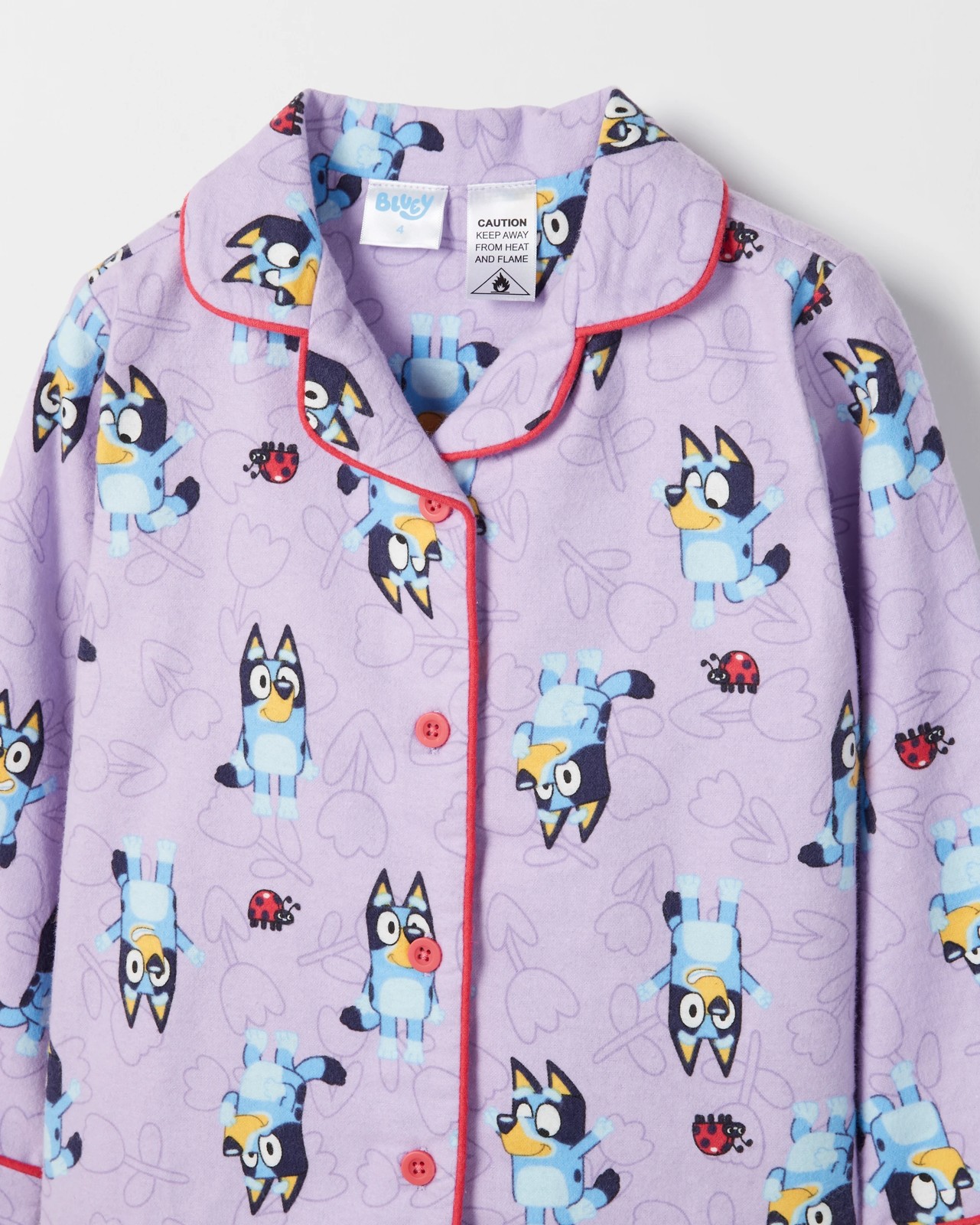 Bluey Organic Cotton Younger Girls Pyjama Set  2 of 2