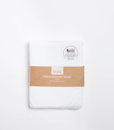 bub. Fitted Bassinet Sheet