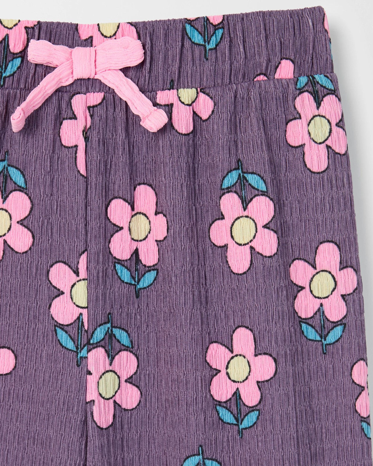Crinkle Wide Leg Pants - Purple Base, Floral AOP 2 of 2