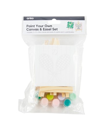 Anko Paint Your Own Canvas & Easel Set - Leisure Club