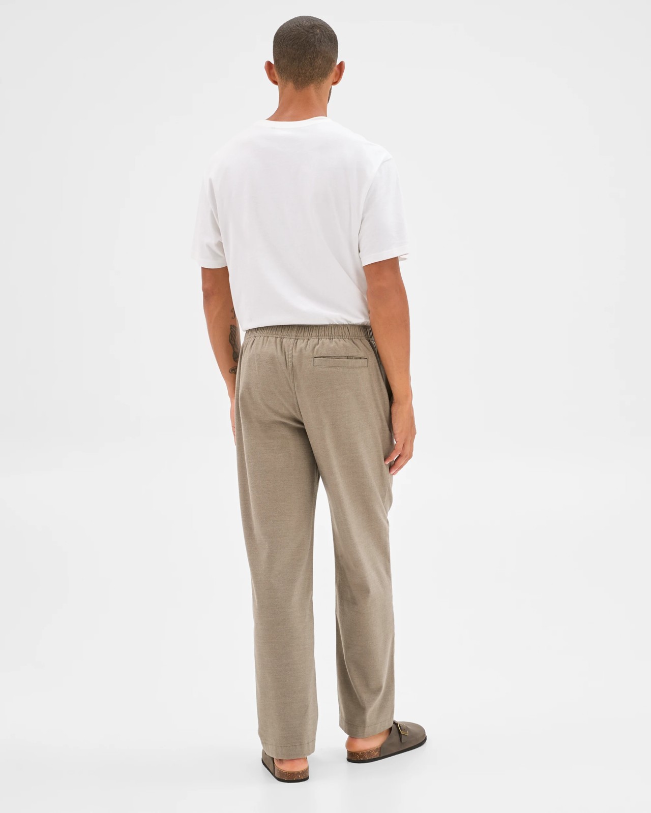 Brushed Relaxed Pants - Mushroom 6 of 6