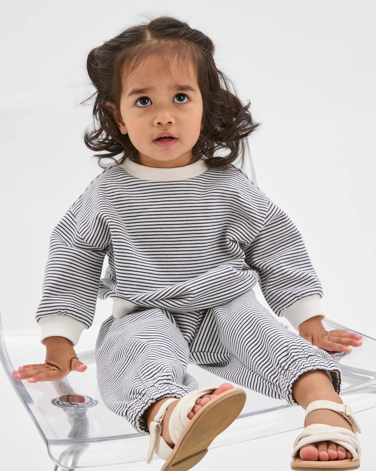 Baby Organic Cotton Striped Trackpants 2 of 5