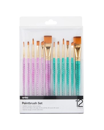Anko 12 Pack Paintbrush Set