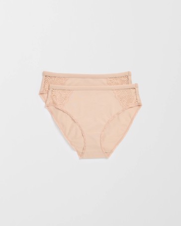 Australian Cotton Blend 2 Pack High Cut Briefs