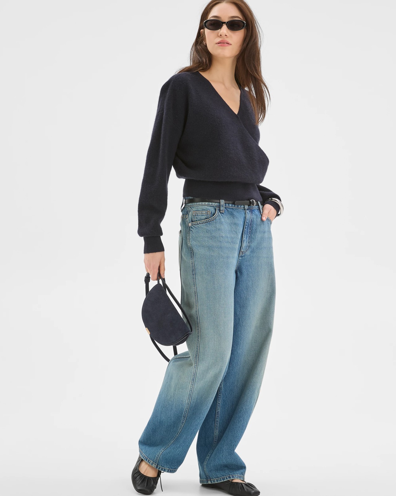 Lily Loves Wrap Jumper - Blue + Black 2 of 6