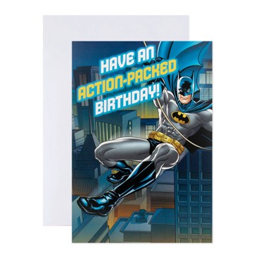 Hallmark Interactive Sound Batman Birthday Card - Have an Action-Packed Birthday
