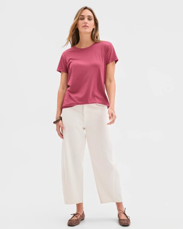 Cotton/Modal Relaxed Crew T-Shirt