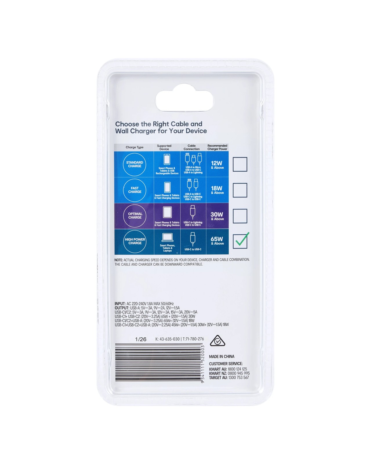 Anko 100W Wall Charger 5 of 5