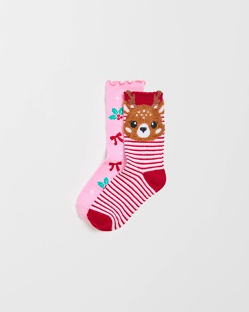 Maxx Cotton Applique Christmas Casual Socks