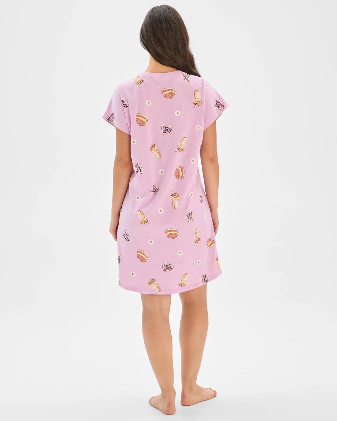Australian Cotton T-Shirt Nightie - Coffee Purple 6 of 6